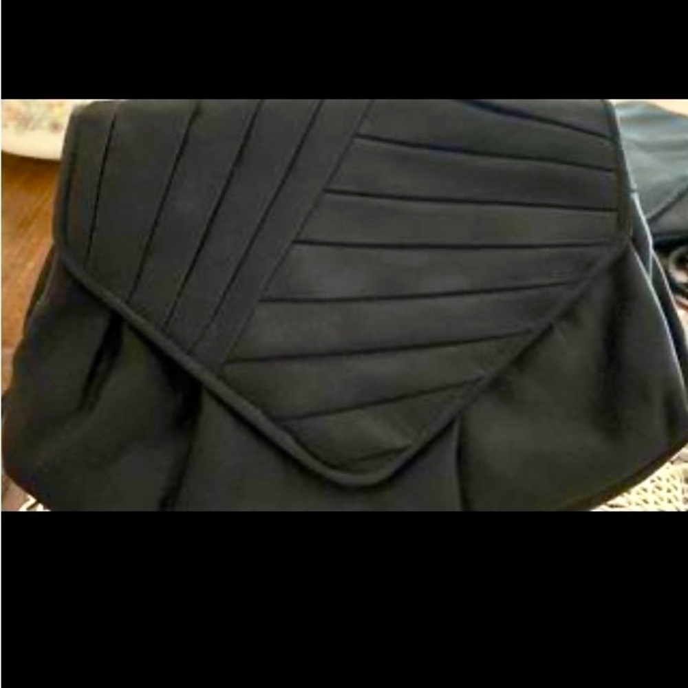 Vintage  black Sharif satin purse excellent condition